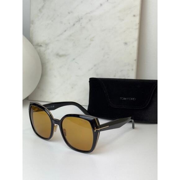 NEW Tom Ford TF1223 Plum Black Yellow Tint Sunglasses $600 main image 4